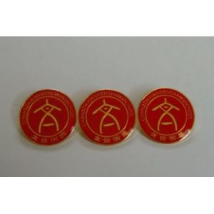 Iron Or Brass Die Struck With Soft Enamel Red LAPEL PIN BADGES