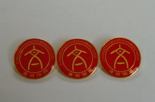 Iron Or Brass Die Struck With Soft Enamel Red LAPEL PIN BADGES