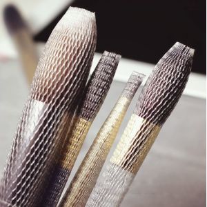 Makeup Brush Protective Mesh Sleeving , Mesh Sleeve Plastic Tube Netting PE