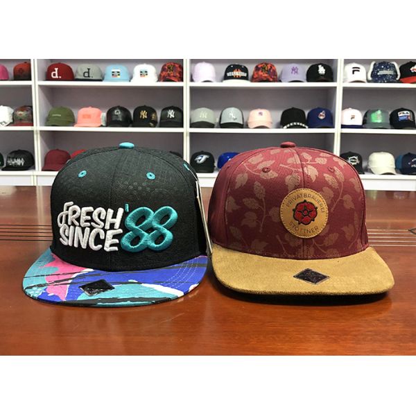 Personalized private labels custom design flat brim embroidery logo snapback hats caps