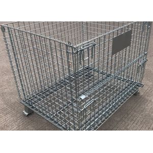 500kg Pallet Stacking SGS Collapsible Wire Mesh Container Customize Warehouse