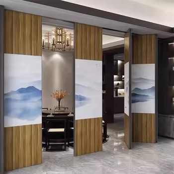 Fold Away Acoustic Office Partitions , Movable Partition Wall For Exhibition /