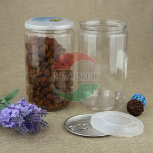 Sealable Jar Wide Mouth With Aluminum Lid And PE Lids Nuts And Cookies Storage