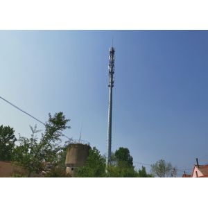 Galvanized Steel Monopole Tower, Telecommunication Mobile Cell Phone Tower