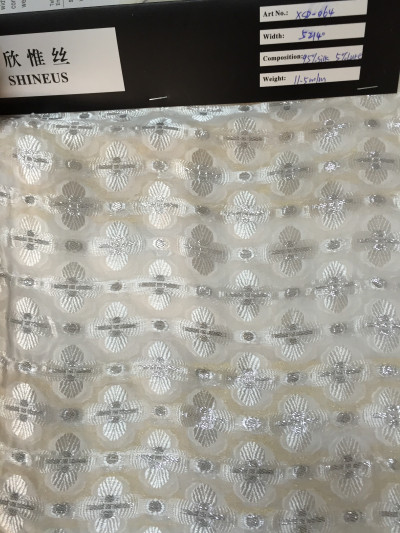 Quality silk/metallic clipped jacquard wholesale