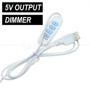 5V Output Stepless Dimming ON OFF Switch USB Dimmer Cable for LED Light Strip