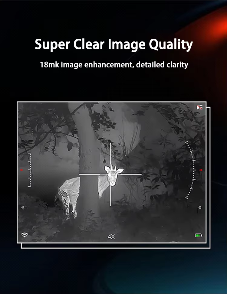 TMRS5 Series Outdoor Thermal Scope Resolution 384x288 with Rangefinder Full Black Night Vision Devices for Hunting