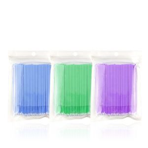 100PCS / Bag Disposable Cotton Swabs Plastic Grafted Eyelash Remover Cleaning