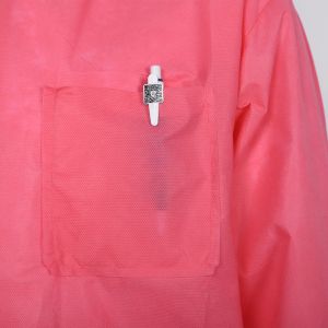 Disposable Lab Coat Nonwoven Lab Jackets with Knitted Collar and Cuff Lab
