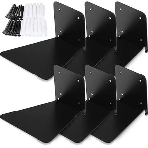 Customized Metal Floating Bookshelf for Wall Conceal Sturdy Book Holder at Home Office