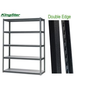 Cheap Double Edge Boltless Shelving Unit , Boltless Steel Shelving With Plastic Protection Feet for sale