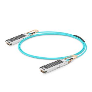 China Mellanox Compatible 800G OSFP NDR InfiniBand Active Optical Cable with Heat Sink on Top  Used for Quantum-2 Switch on sale