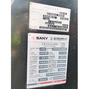 2020 SANY Old Truck Mounted Line Pump SY5143THBE 4x2 Chassis 85km/H Second Hand