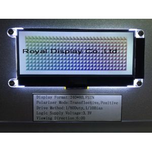 240X80 Cog IC St7529 Transflective LCD Display FStn FPC Parallel