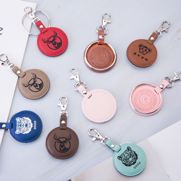 Quality Custom Bulk Leather Key Chain Die Cutting Printing Business Giveaways wholesale