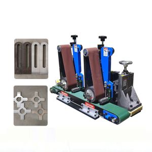 China Small Machines Double Station Deburring Rust Removal Wire Drawing Engine Auto Plate Machine Abrasive Belt Metal Polisher on sale