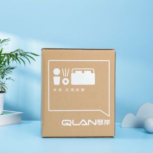 China Printed Kraft Corrugated Box Mailer Brown Shipping Boxes With White Ink Printed on sale