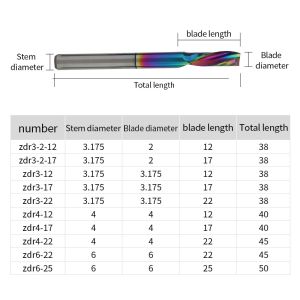 1 Flute Spiral 1/8 Down Cut End Mill Wood Carving Bits Cutingacrylic Board Tools