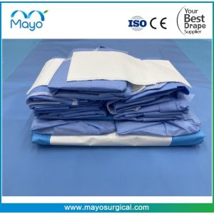 Waterproof Nonwoven Surgical Lithotomy Drape Pack With Leggings