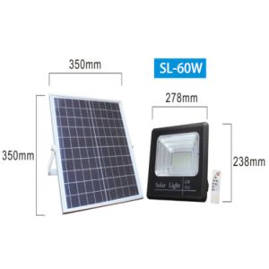 Remote 60W 6.4V 20000mah Solar Panel LED Flood Light