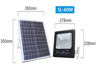 Quality Remote 60W 6.4V 20000mah Solar Panel LED Flood Light wholesale