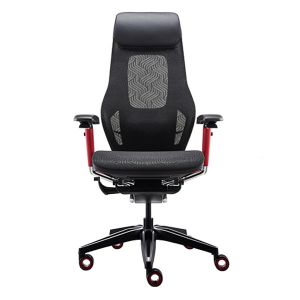 Deluxe Real Leather Headrest 5D Arms Racing Style Breathable Mesh Computer Desk