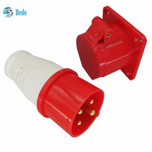 CEE Plugs And Sockets Industrial Male Female Socket 4 Pins 3P+N 380-415V 16Amp