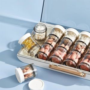 Plastic Pill Box Organizer Portable Tablet Case Eco Friendly Weekly Pill