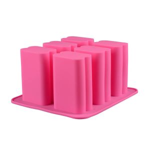 Custom Silicone Rubber Soap Mold 6 Cavity Rectangular Silicone