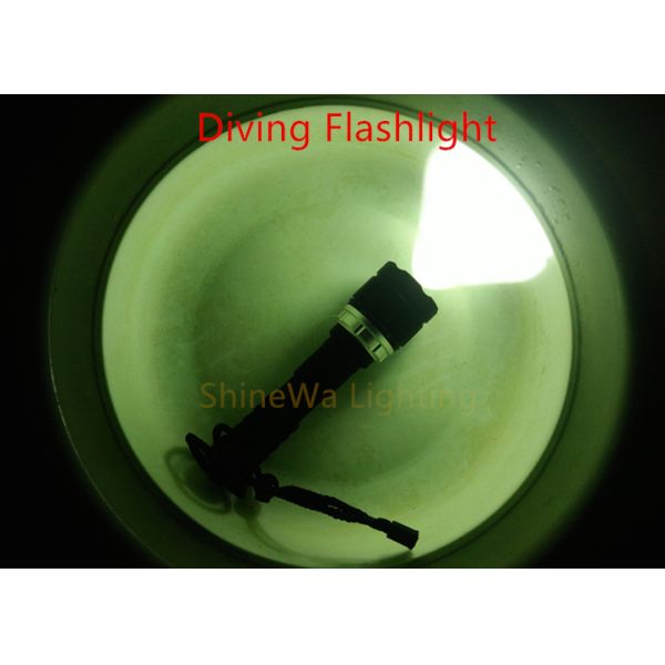 High Power Diving Powerful Flashlights / Focus Flashlight Waterproof For Under Water Use