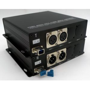 Cheap Mic &amp; line-level banlanced audio over fiber converter for sale