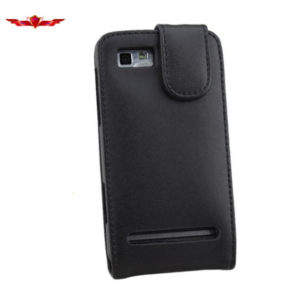 Genuine Leather MOTO XT615 Flip Cases Magnetic Buckle Design Accurate Holes Dirtproof