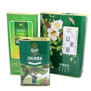 1L 2L 3L Olive Edible Cooking Oil Tin Can Offset Printing