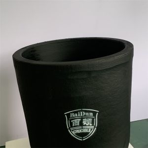 Durable Copper Smelting Crucible , Black Round Melting Metal Crucible