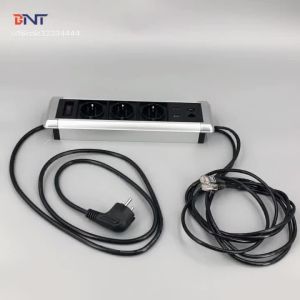 Cheap 4 port under desk mounted power board socket with usb charging &amp; data for sale