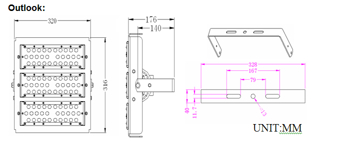 85-265V High Power IP65 Led Flood Light Outdoor 150w Led Floodlight