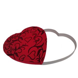 Custom Heart Shaped Cardboard Box Chocolate Gift Box With Silk Cloth
