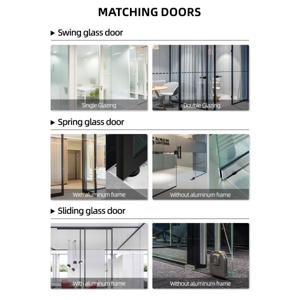 Customization Modern Office Partitions Room Soundproof Double Glass Wall Aluminium Frame System