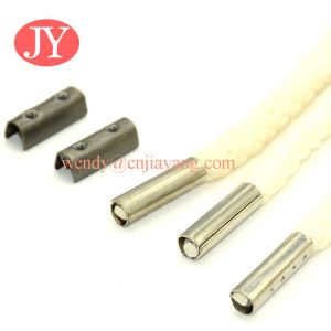 jiayang metal logo aglet engraved logo laser logo shoelace cord end tips