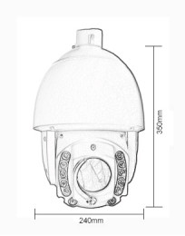 OSD Network ONVIF Speed Dome Camera 150m IR Distance