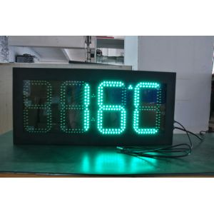 Gas Station Outdoor 12 Inches LED Time and Temperature Panel for Advertising