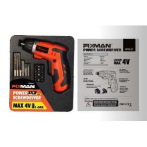 3.6V Handheld Power Drills 25PCS Rechargeable Screwdriver Set Pure Copper Motor