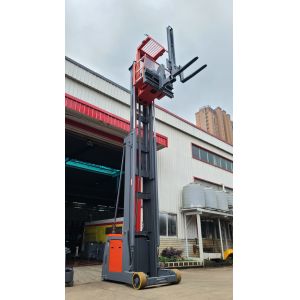 1500kg Vna Man Up Electric Stacker Very Narrow Aisle 3 Way Truck Man Mounted