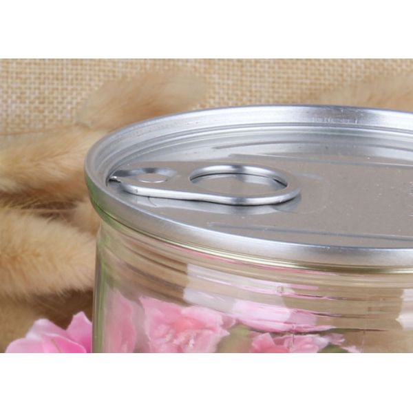 Customized Snacks / Tea Packing Pet Plastic Jars Easy Open Lid Air - Proof
