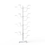 Chrome Adjustable 20 Hooks Tree Display Stand For Hats Caps Display Rack