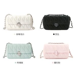 2024 SPRING/SUMMER NEW HIGH-GRADE TEXTURE SMALL BAG FEMALE DIAMOND CHAIN