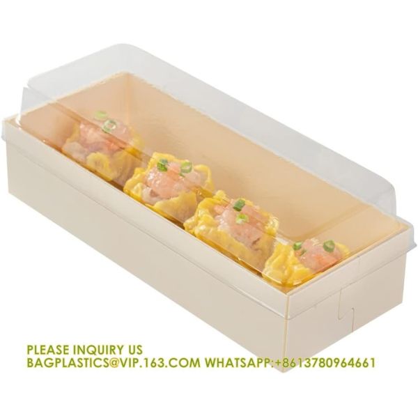18 Oz Rectangle Long Straight Wooden Containers - Containers Sold Separately,