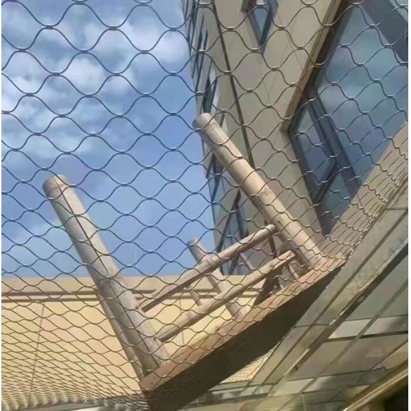 Black Oxidation Stainless Steel Rope Mesh 50*50mm Aperture For Safety Protection