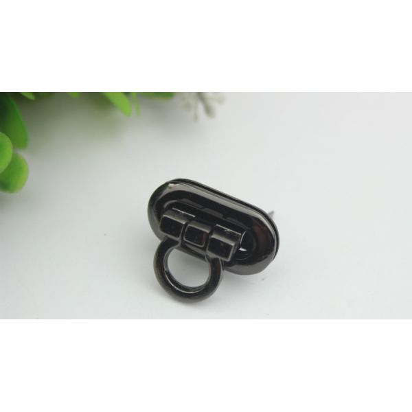 Lady handbag zinc alloy gunmetal color high quality metal twist locks