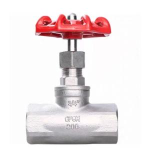 China SS304 NPT Thread 1.6MPa Manual Globe Valve Channel Straight Through Type on sale